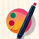 Graphic design icon representing creativity and visuals